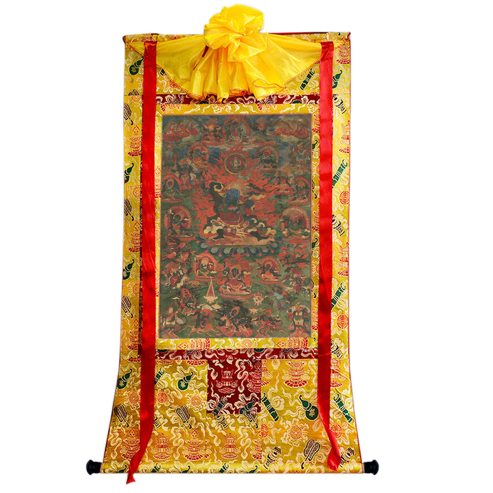 Gandhanra Tibetan Thangka Art - Vairocana - Mahavairocana - from Kathok Monastery - Giclee Print with Mineral Pigments