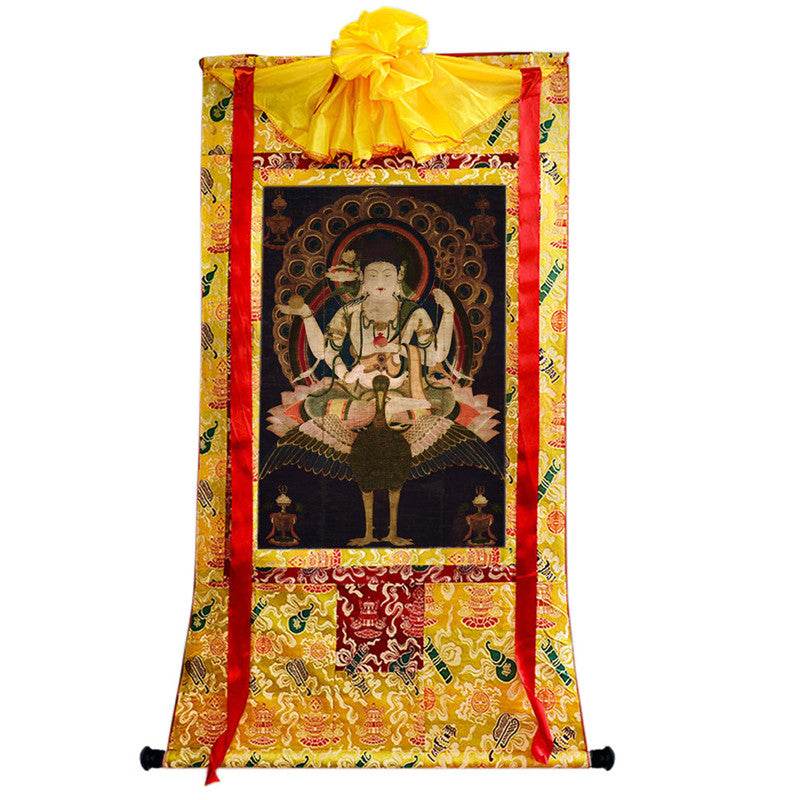 Mahamayuri Image - Tibetan thangka painting, view 8