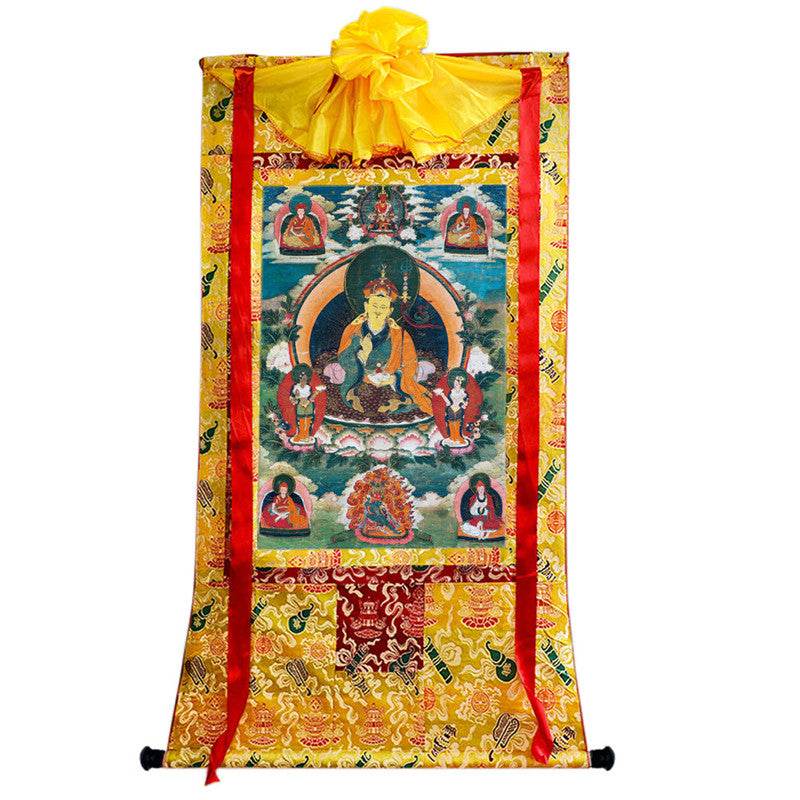Guru Rinpoche Image - Tibetan thangka painting, view 8