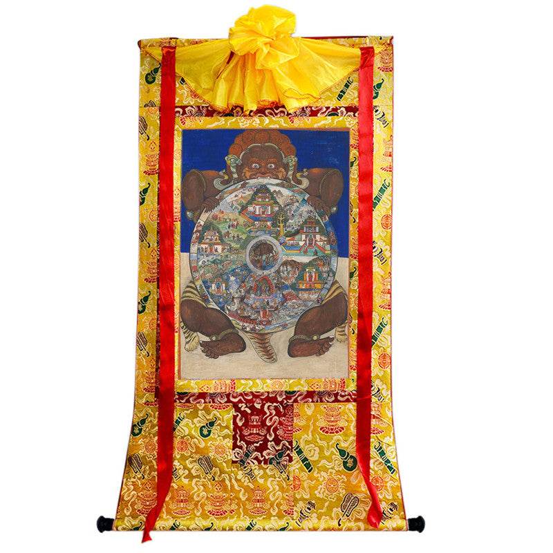 Samsara - Six Realm Wheel of Life Image - Tibetan thangka painting, view 8