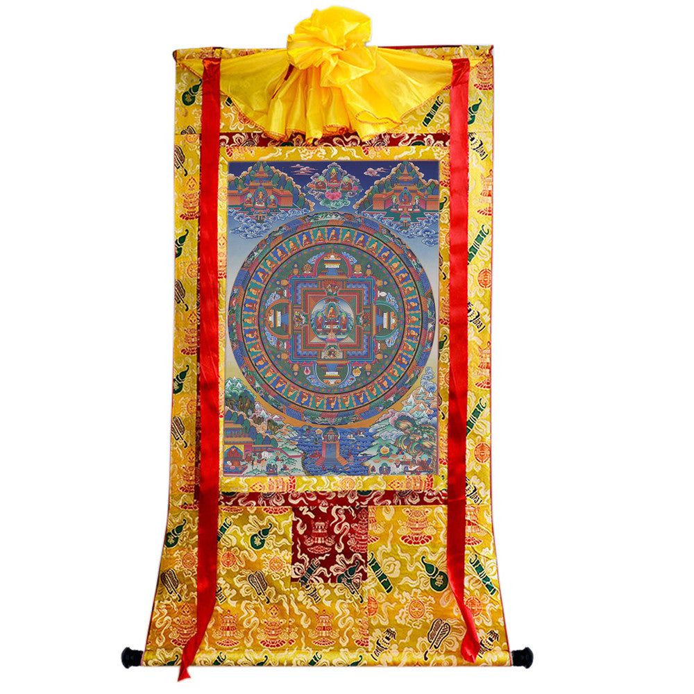 Gandhanra Tibetan Giclee Printed Thangka Art - Shakyamuni Mandala Thangka