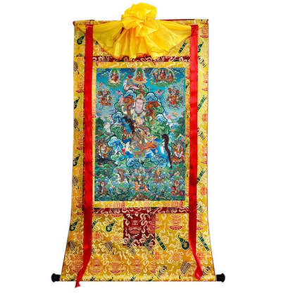 King Gesar Image - Tibetan thangka painting, view 8