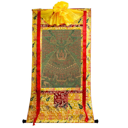 Gandhanra Tibetan Thangka Art - Tsongkhapa's Refuge Tree - from Labrang Monastery - Giclee Print with Mineral Pigments