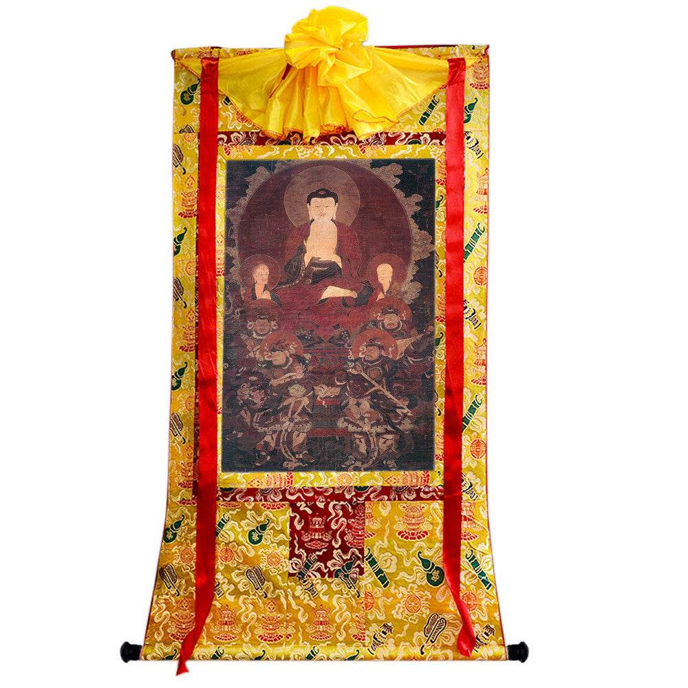 Shakyamuni Image - Tibetan thangka painting, view 8