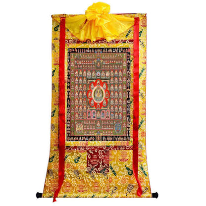 Garbha-dhatu-mandala Image - Tibetan thangka painting, view 8
