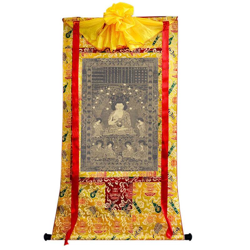 Shakyamunia Buddha Image - Tibetan thangka painting, view 8
