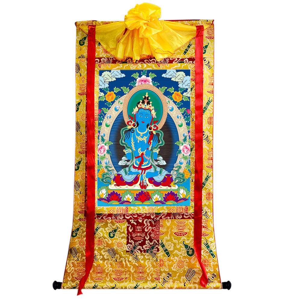 Vajrasattva - Tibetan thangka painting, view 15