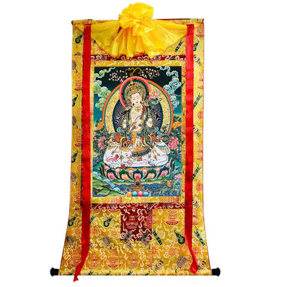 Gandhanra Tibetan Thangka Art - Samantabhadra - from Kathok Monastery - Giclee Print with Mineral Pigments