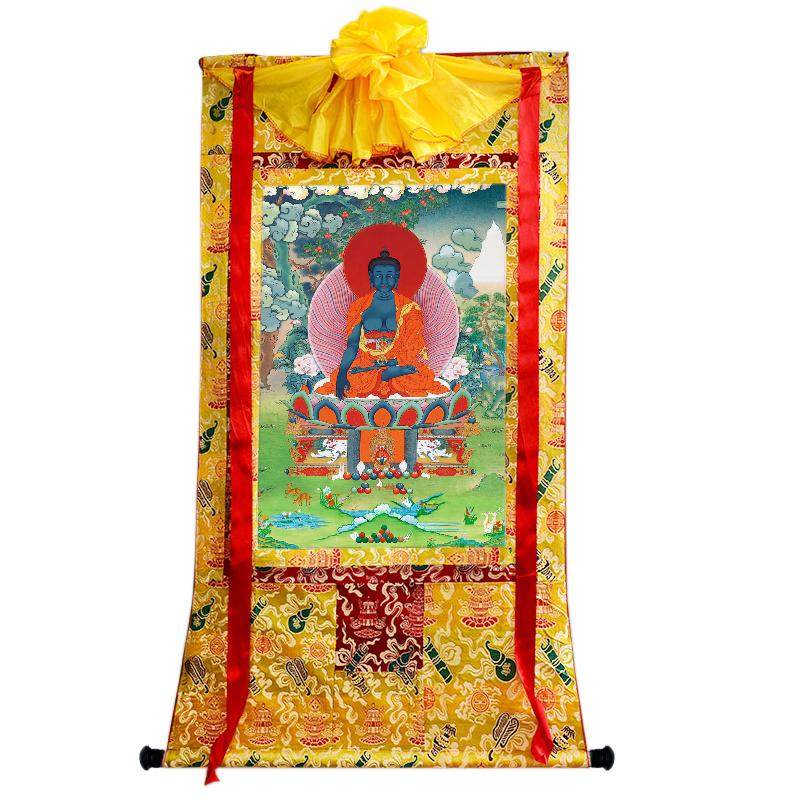 Acala / Akshobhya - Tibetan thangka painting, close-up detail
