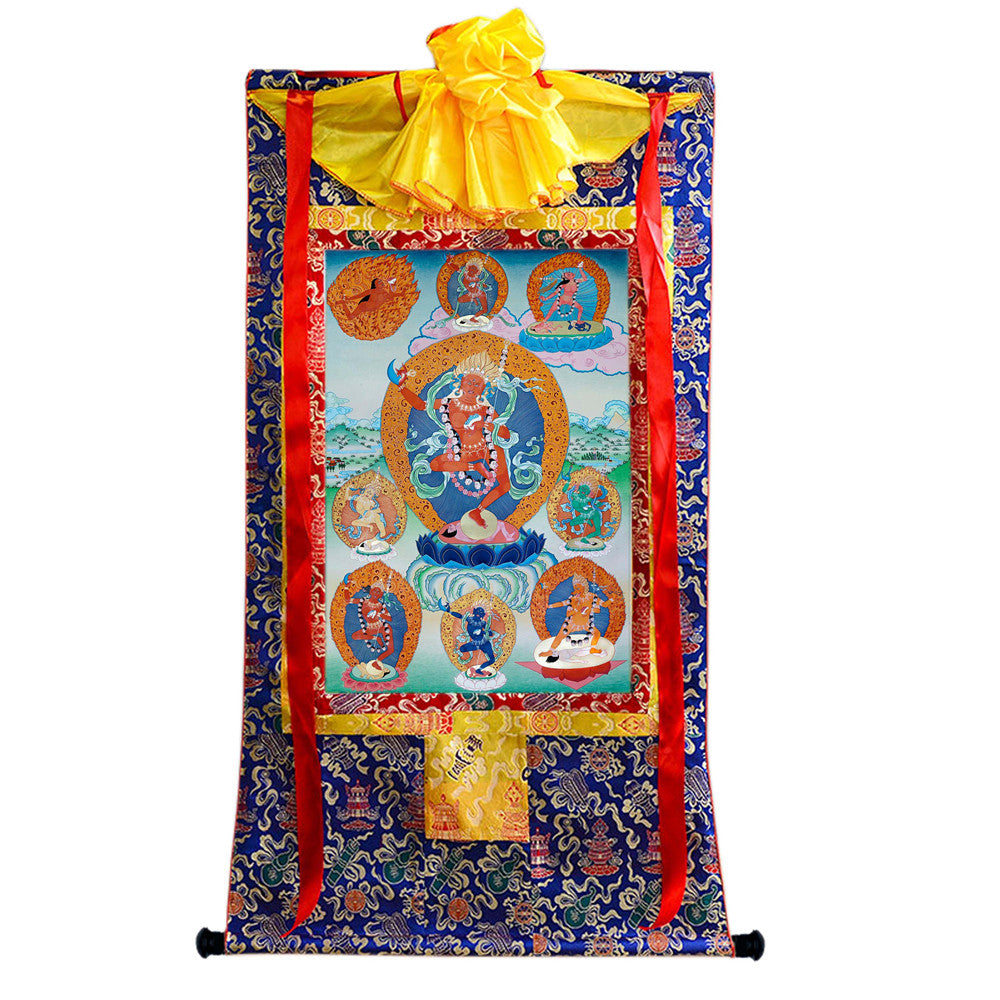 2746-唐卡-HBMT-050金刚亥母-卓玛那嫫-噶玛噶举-老-240dpi - Tibetan thangka painting, view 4