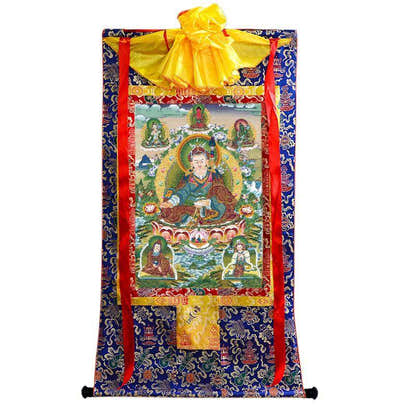 Padmasambhava - Guru Rinpoche - Tibetan thangka painting, view 4