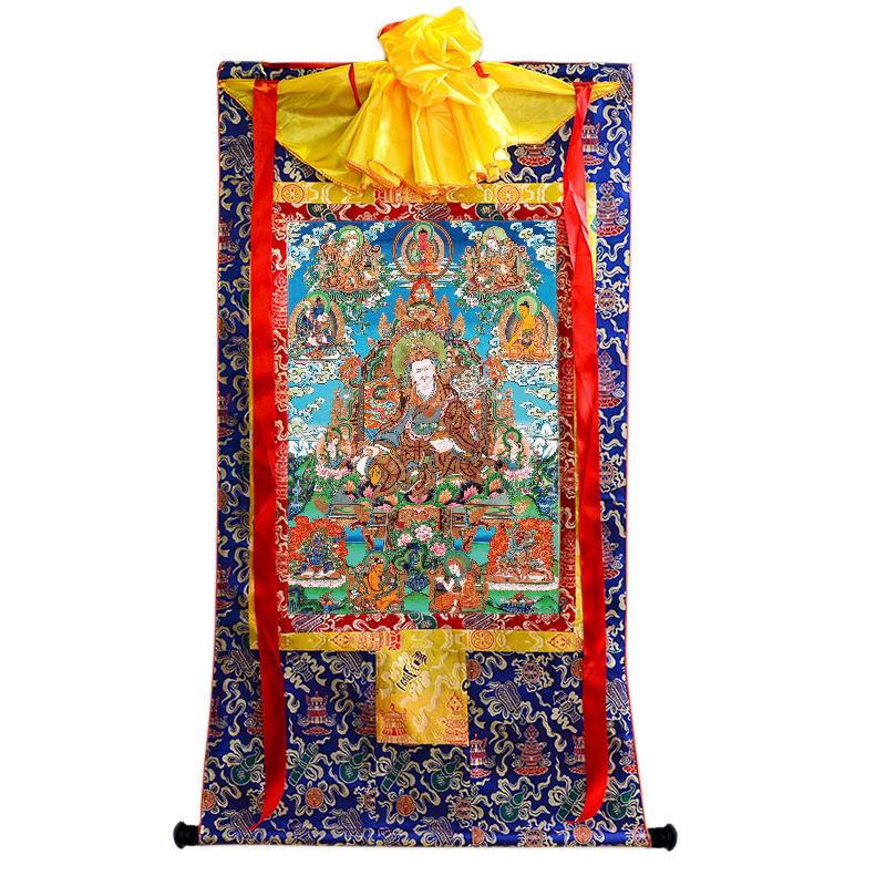 Gandhanra Tibetan Thangka Art - Eight Manifestations of Guru Rinpoche - from Kathok Monastery - Giclee Print with Mineral Pigments