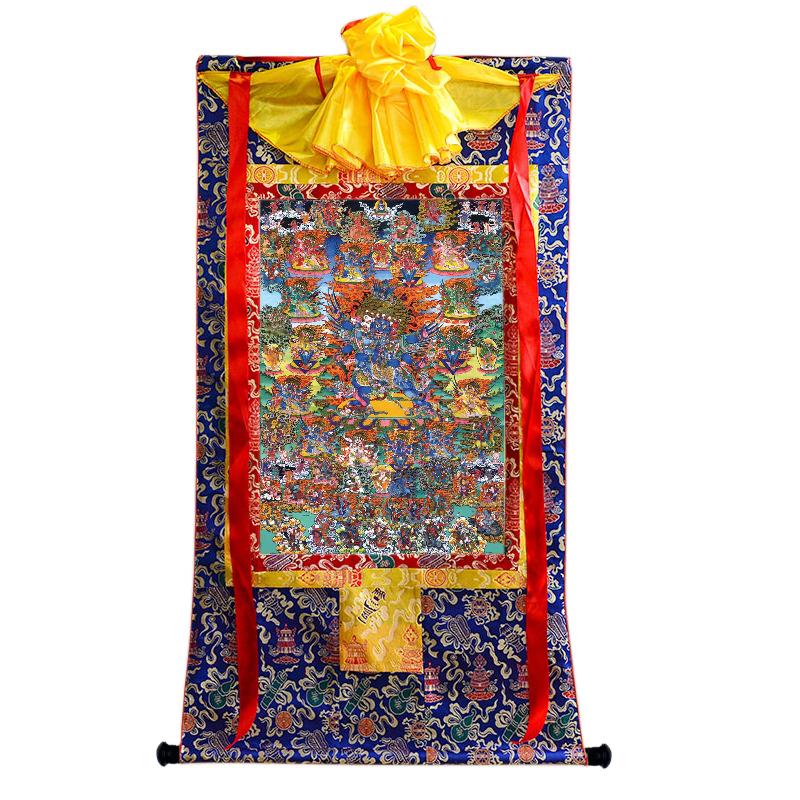 Gandhanra Tibetan Thangka Art - Vajrakilaya - Dorje Phurba - from Kathok Monastery - Giclee Print with Mineral Pigments