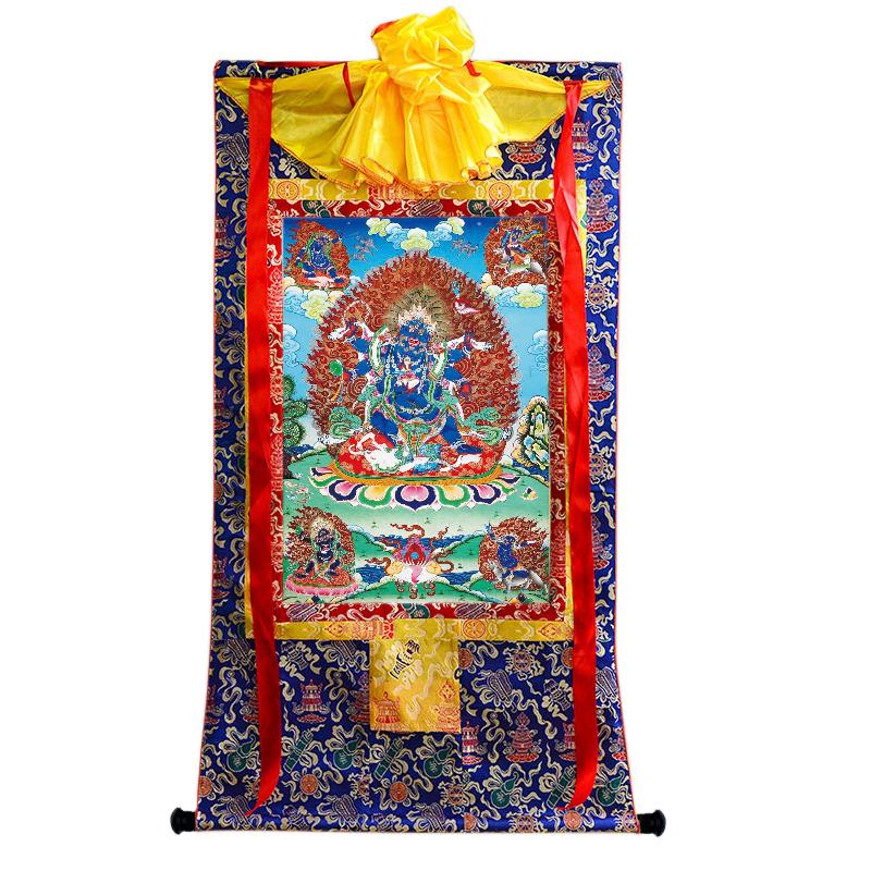 Gandhanra Tibetan Thangka Art - Mahakala - from Kathok Monastery - Giclee Print with Mineral Pigments