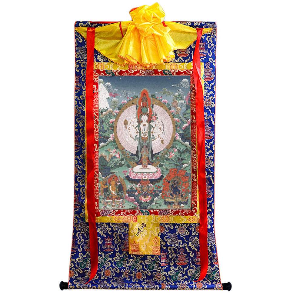 The Thousand-hand Avalokiteshvara - Tibetan thangka painting, view 4
