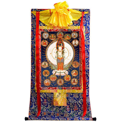 1000 Arms Avalokiteshvara Image - Tibetan thangka painting, view 9