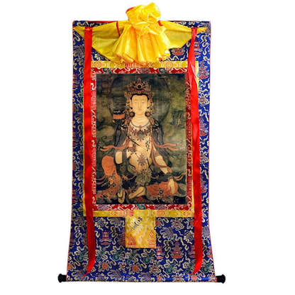 Samantabhadra - 17th Century - Tibetan thangka painting, view 4