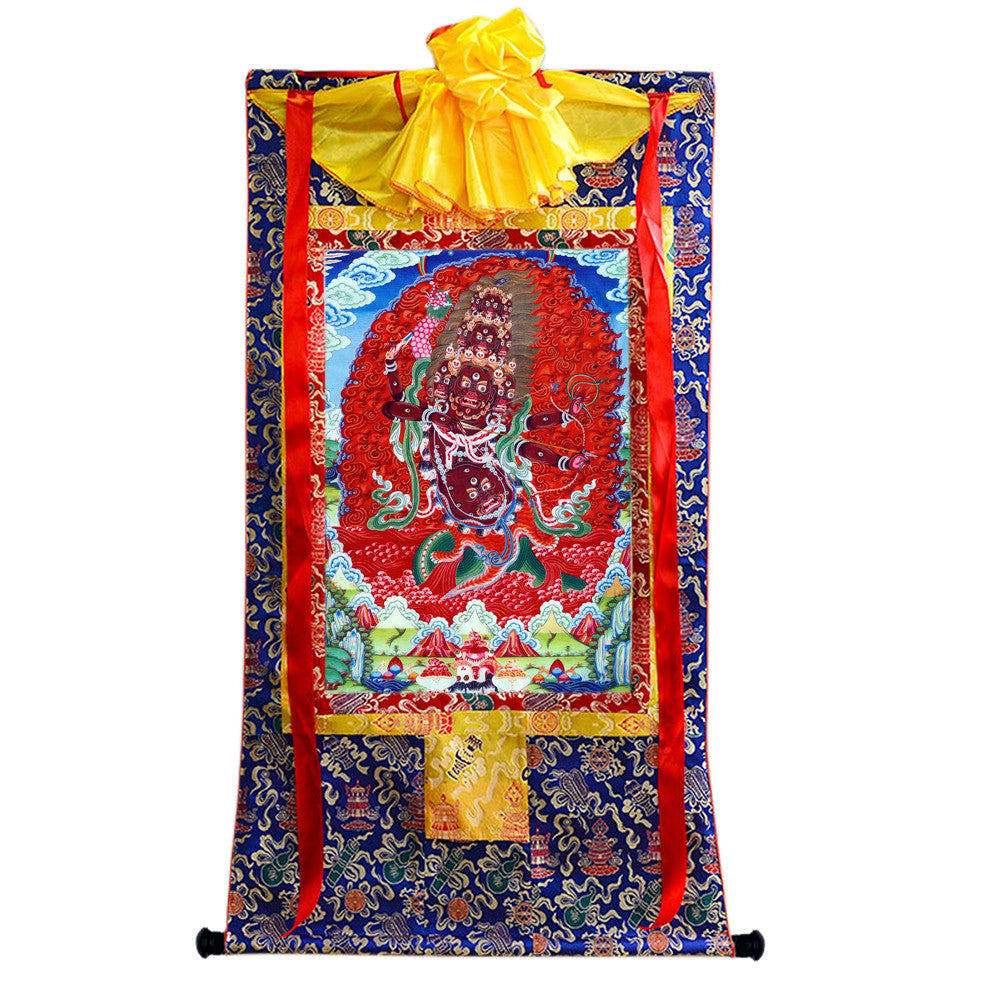 2760-唐卡-HBMT-064喇呼拉护法-300dpi - Tibetan thangka painting, view 4