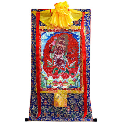 2760-唐卡-HBMT-064喇呼拉护法-300dpi - Tibetan thangka painting, view 4