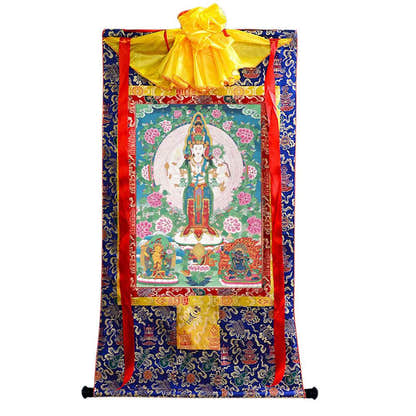 1000 Arms Avalokiteshvara Image - Tibetan thangka painting, view 9