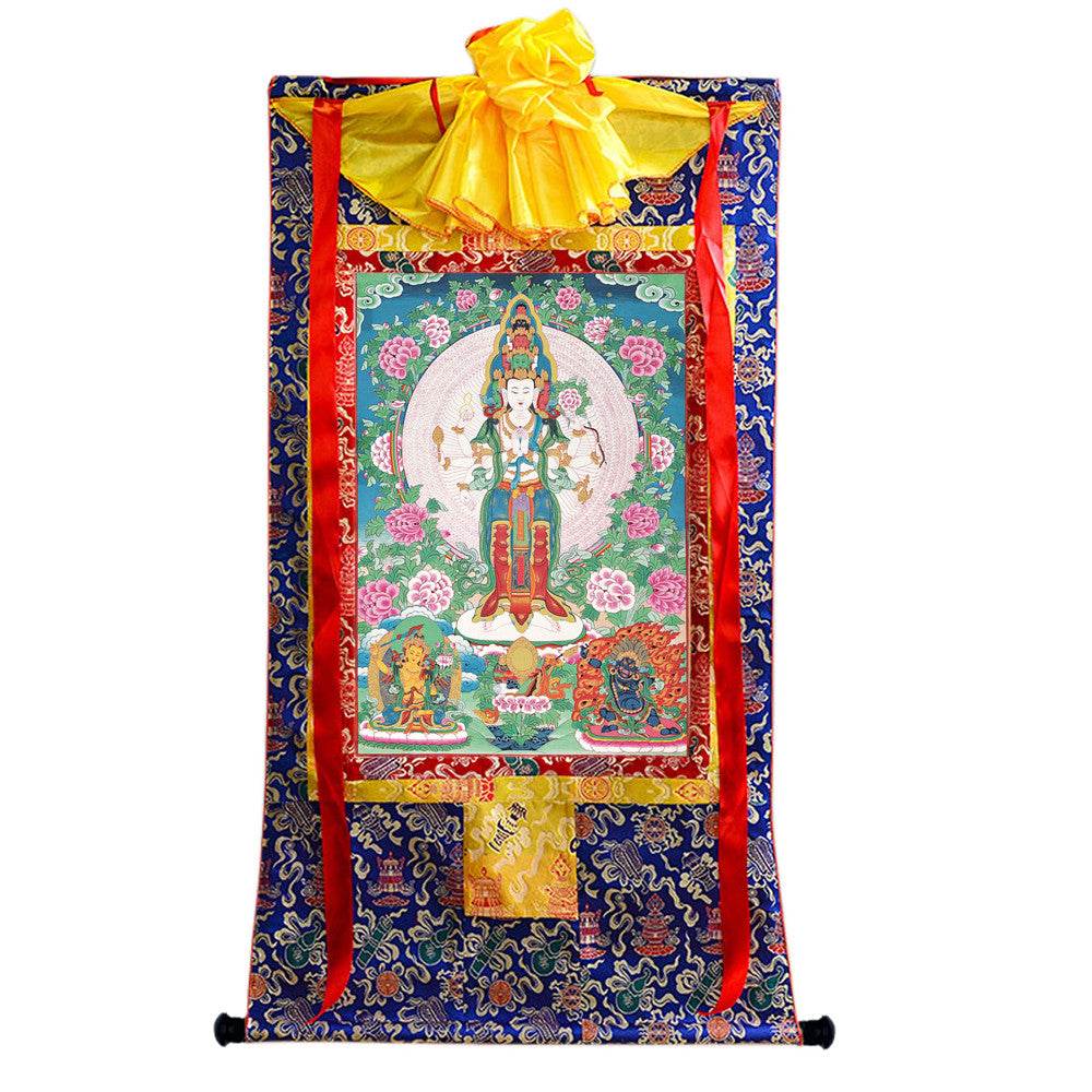 1000 Arms Avalokiteshvara Image - Tibetan thangka painting, view 9
