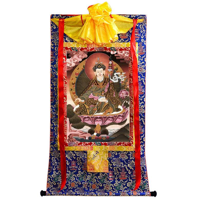 Guru Rinpoche Image - Tibetan thangka painting, view 9