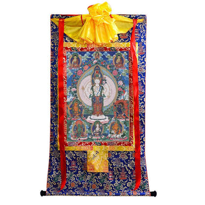 1000 Arms Avalokiteshvara Image - Tibetan thangka painting, view 9