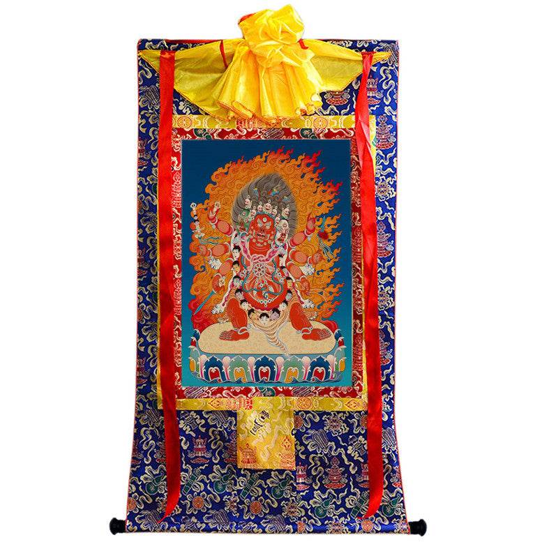 Hayagriva Image - Tibetan thangka painting, view 9