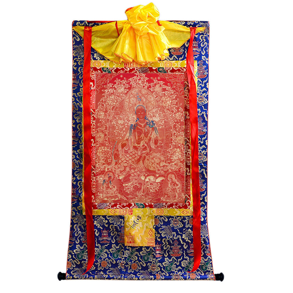 2774-唐卡-HBMT-079绿度母红唐-老-240dpi - Tibetan thangka painting, view 4