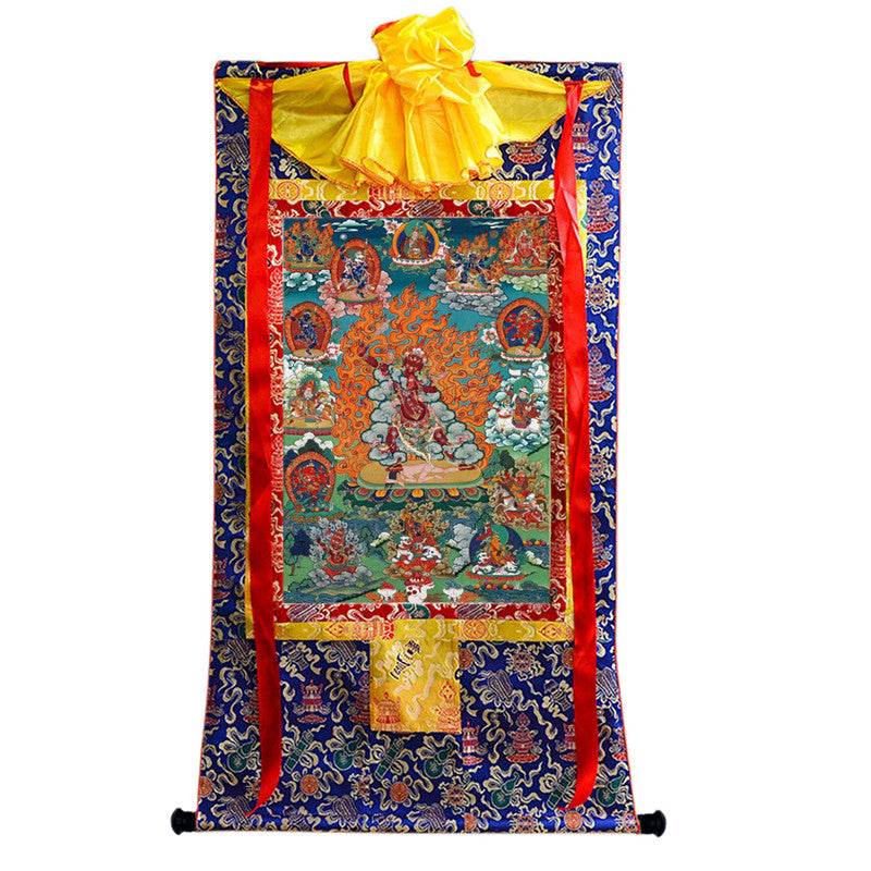 Guru Rinpoche Image - Tibetan thangka painting, view 9