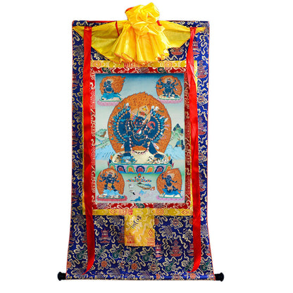 2785-唐卡-HBMT-093密集金刚-噶玛噶举-老-240dpi - Tibetan thangka painting, view 4
