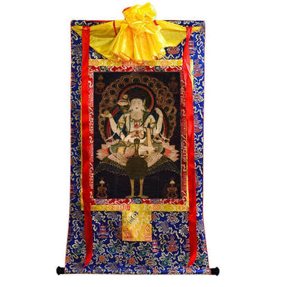 Mahamayuri Image - Tibetan thangka painting, view 9
