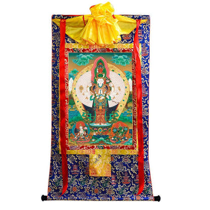 The Thousand-hand Avalokiteshvara - Tibetan thangka painting, view 4