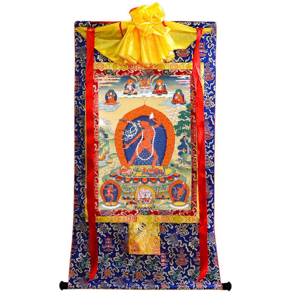 Gandhanra Tibetan Thangka Art - Black Dakini - Troma Nagmo - from Kathok Monastery - Giclee Print with Mineral Pigments