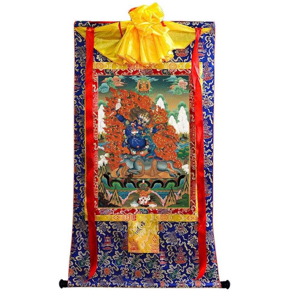 Yamantaka Vajrabhairava - Tibetan thangka painting, view 4