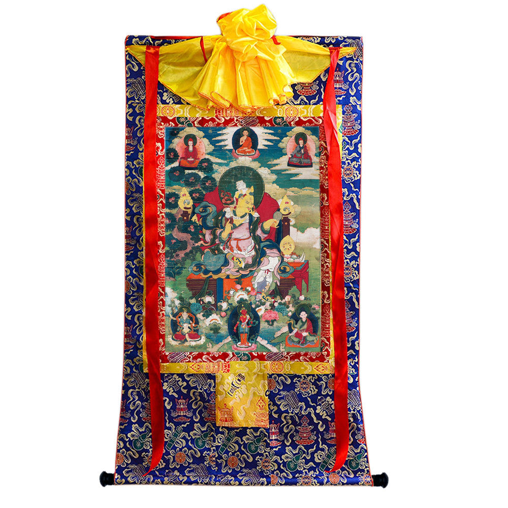 2769-唐卡-HBMT-073莲师-莲花王藏东宁玛派绢本53 - Tibetan thangka painting, view 4