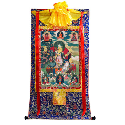 2769-唐卡-HBMT-073莲师-莲花王藏东宁玛派绢本53 - Tibetan thangka painting, view 4
