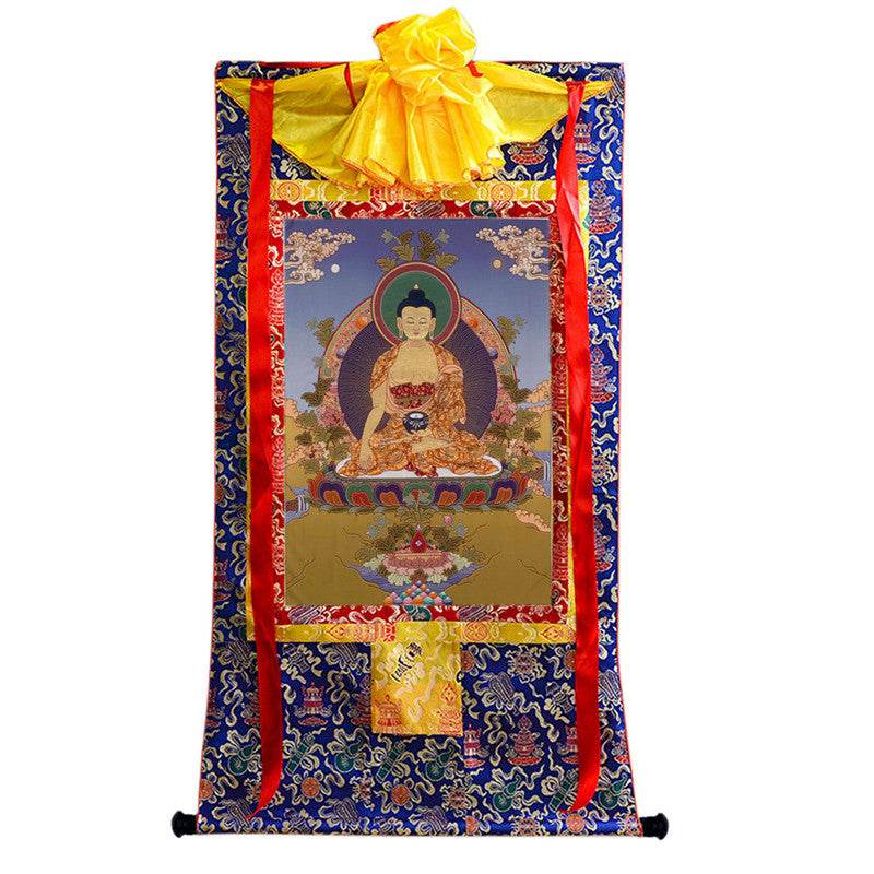 Medicine Buddha Image - Tibetan thangka painting, view 9