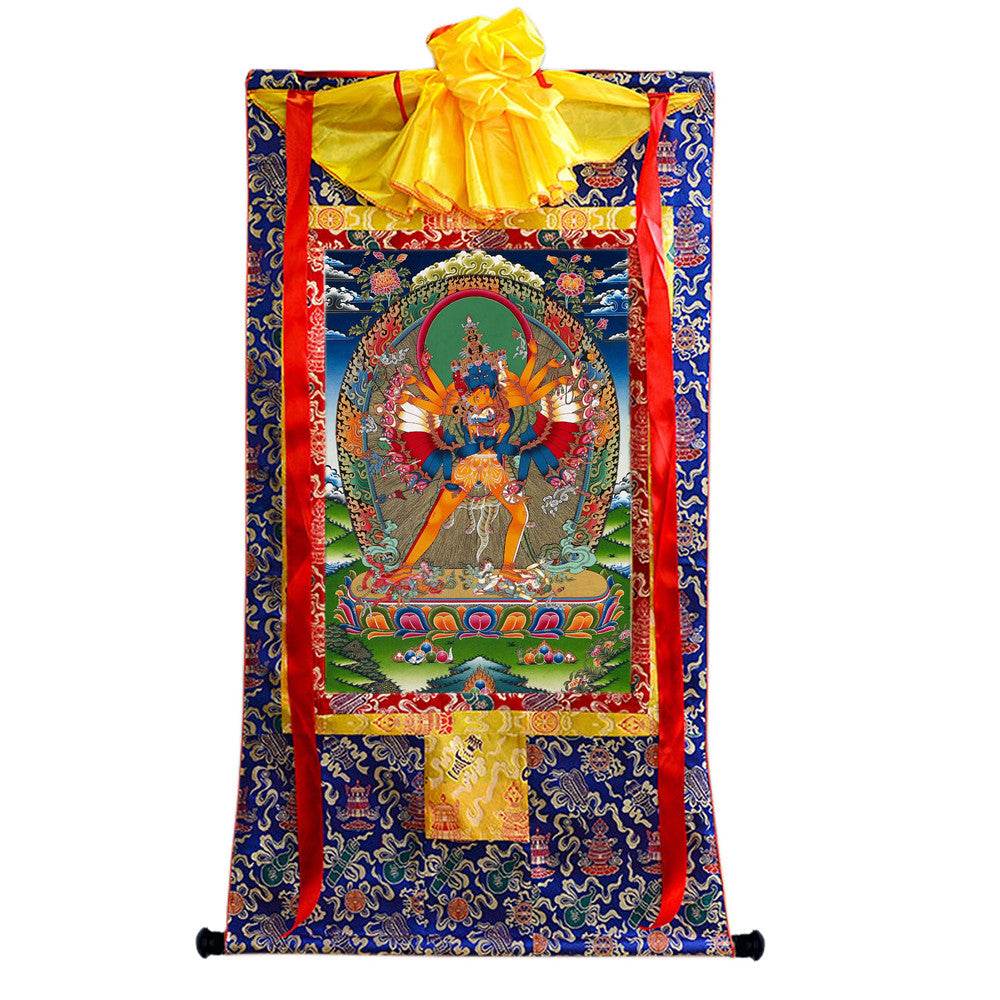 Kalacakravajra Thangka - Tibetan thangka painting, view 4