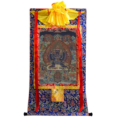 Gandhanra Tibetan Thangka Art - Vajrabhairava-Yamāntaka - from Kathok Monastery - Giclee Print with Mineral Pigments