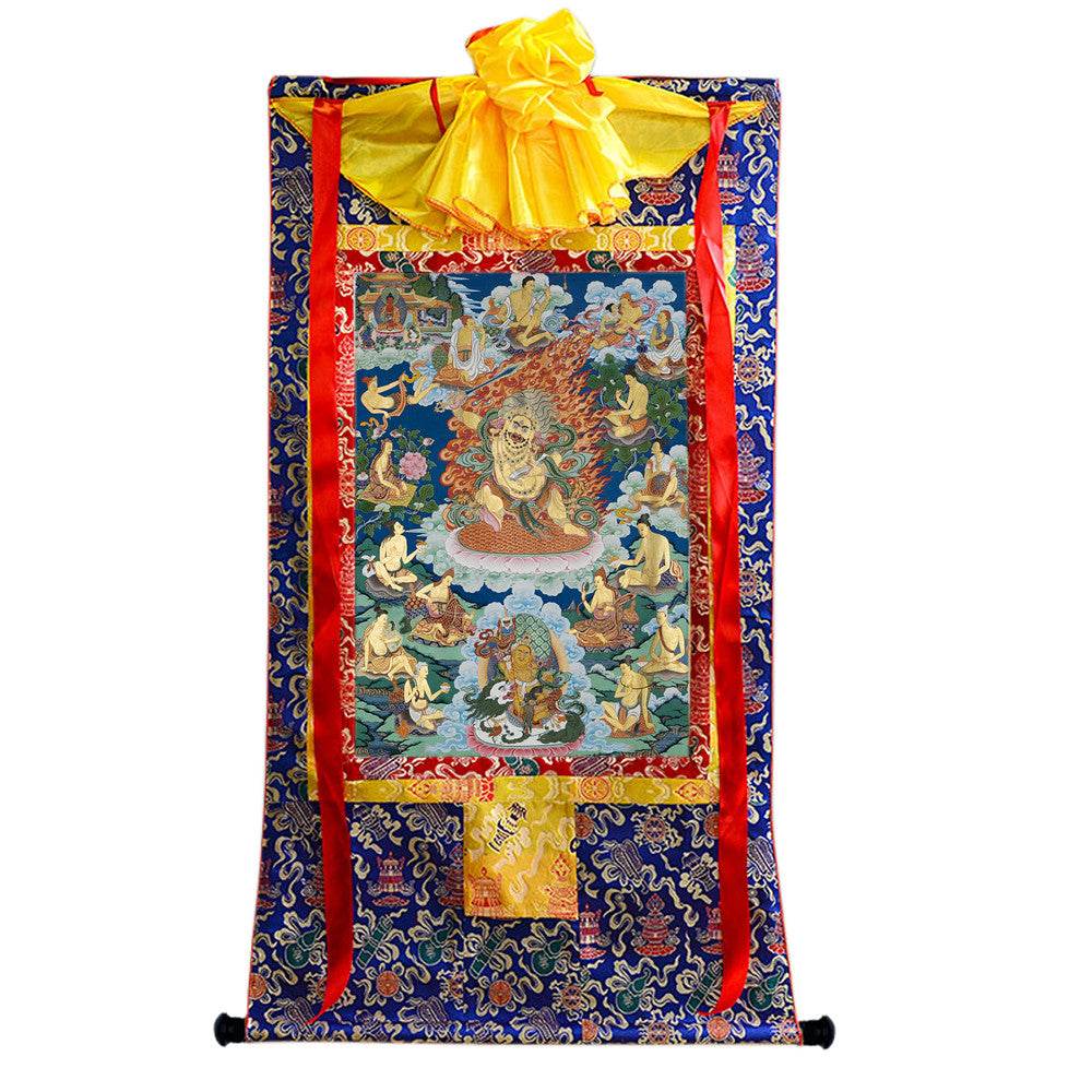 Black Manjusri - Tibetan thangka painting, view 4