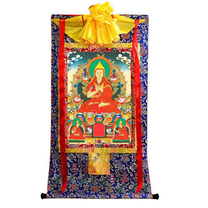 Tsongkhapa - Tibetan thangka painting, view 19