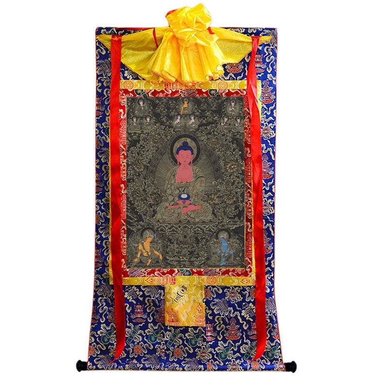 Amitabha Image - Tibetan thangka painting, view 9