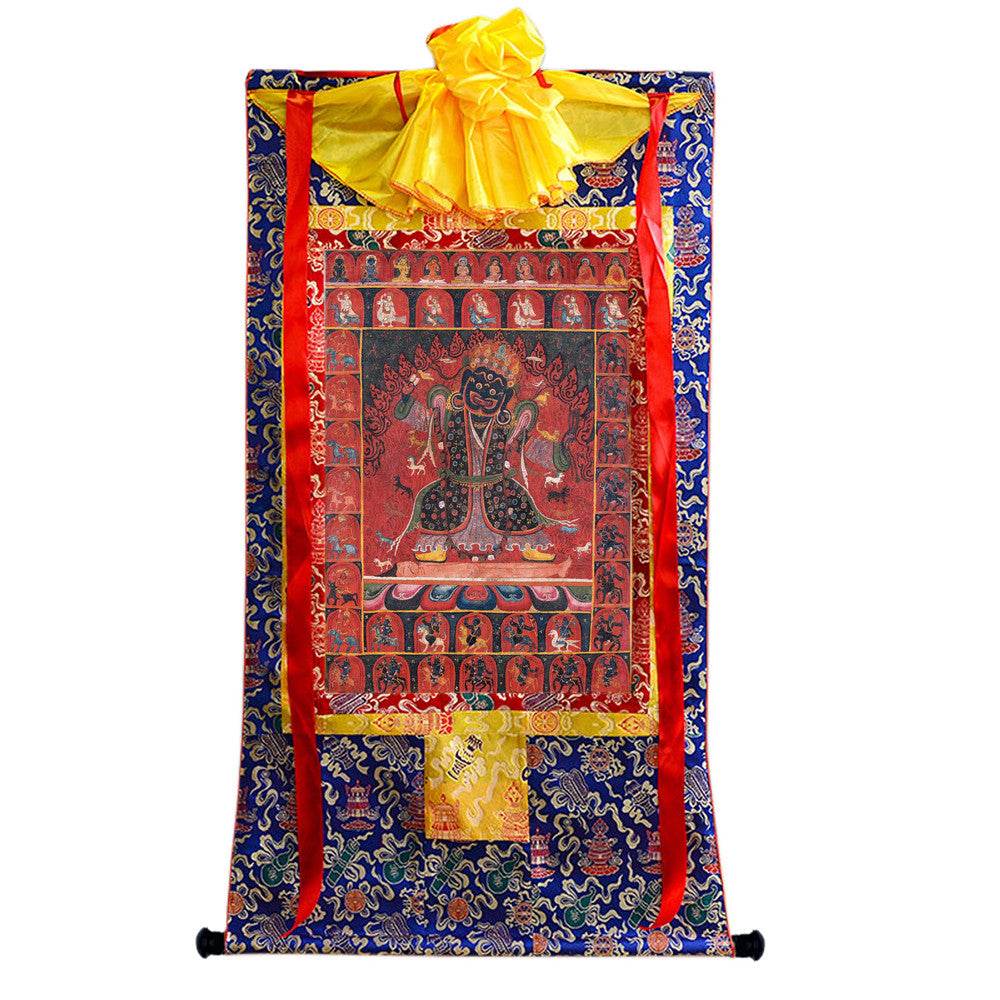 Mahakala - Tibetan thangka painting, view 4