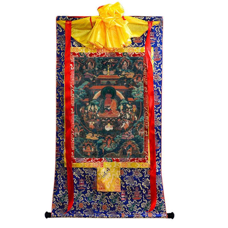 Amitabha - 18th Century Old Version Image - Tibetan thangka painting, view 9