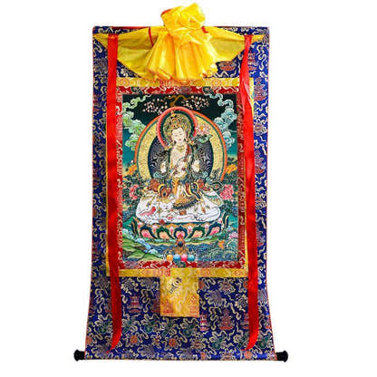 Samantabhadra Thangka - Tibetan thangka painting, view 4