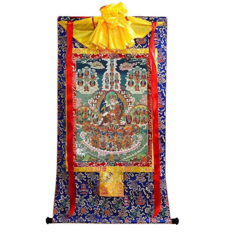Padmasambhava - Guru Rinpoche on Refuge Tree - Tibetan thangka painting, view 19