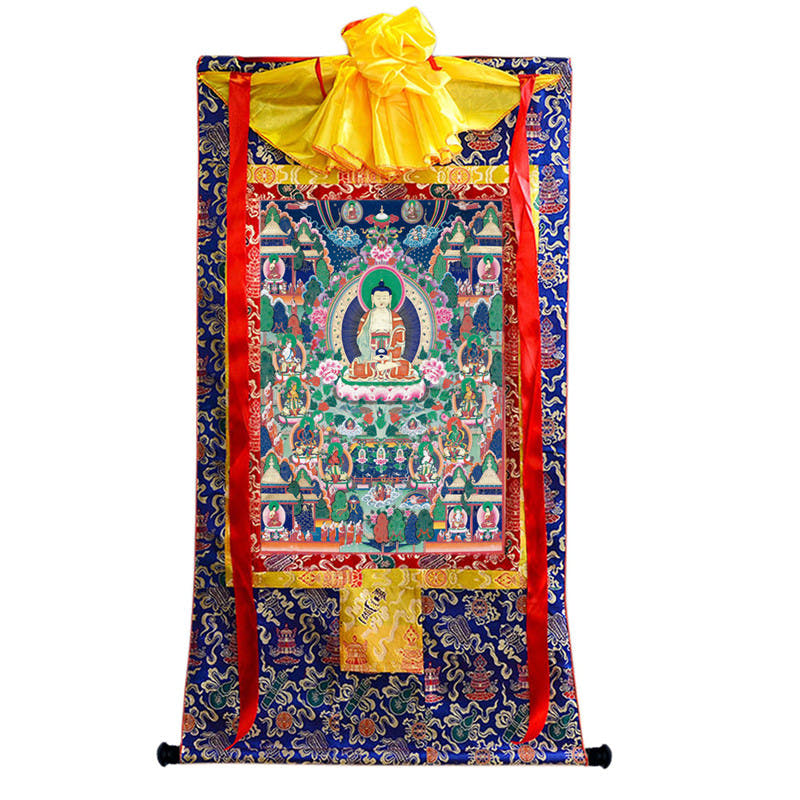 Sukhavati - Pure Land Image - Tibetan thangka painting, view 9