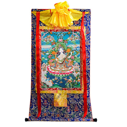 2786-唐卡-HBMT-094妙音佛母-240dpi - Tibetan thangka painting, view 4