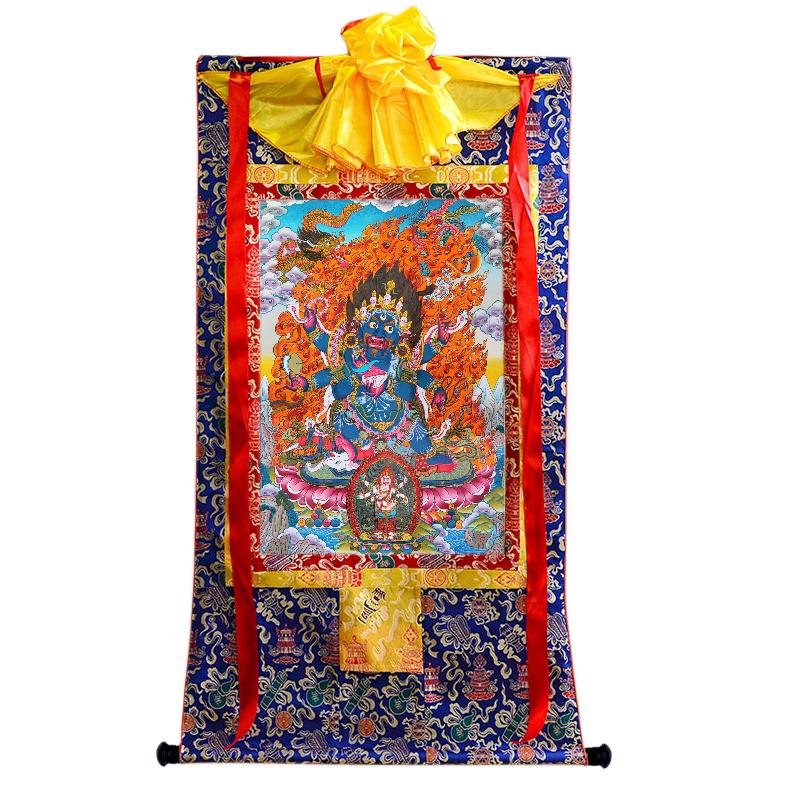 Gandhanra Tibetan Thangka Art - Mahakala - from Kathok Monastery - Giclee Print with Mineral Pigments